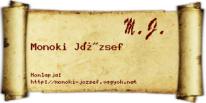 Monoki József névjegykártya