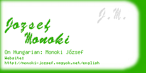 jozsef monoki business card