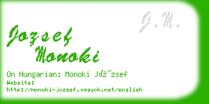 jozsef monoki business card